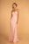 Elizabeth K - GL2607 Pleated Sweetheart Chiffon A-line Dress In Pink