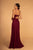Elizabeth K - GL2607 Pleated Sweetheart Chiffon A-line Dress In Red