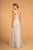 Elizabeth K - GL2608 Sleeveless Ruched-Bodice A-Line Chiffon Gown In Silver