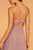 Elizabeth K - GL2609 Plunging V-Neck Pleated Bodice A-Line Gown In  Purple