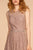 Elizabeth K - GL2611 Floral Lace Jewel A-Line Evening Gown In Purple