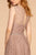 Elizabeth K - GL2611 Floral Lace Jewel A-Line Evening Gown In Purple