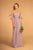 Elizabeth K - GL2615 Pleated Straight Across Neck Chiffon Dress In Pink
