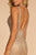 Elizabeth K Bridal - GL2641 Beaded Deep V-neck Trumpet Dress In Neutral