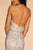 Elizabeth K - GL2642 Embellished Halter Sheath Gown In Gray
