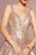 Elizabeth K - GL2652 Sequined Plunging V-Neck Gown In Pink and Gold