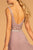 Elizabeth K - GL2653 Embroidered V-Neck A-Line Dress In Purple