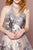 Elizabeth K - GL2655 Gold Embellished Halter Evening Gown In Neutral and Silver