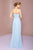 Elizabeth K - GL2666 Shirred Surplice Sweetheart Bodice Gown In Blue