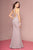 Elizabeth K - GL2669 Halter Evening Dress with Slit In Purple