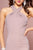 Elizabeth K - GL2669 Halter Evening Dress with Slit In Purple