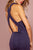Elizabeth K - GL2669 Halter Evening Dress with Slit In Blue