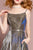 Elizabeth K - GL2673 Glitter Crepe Scoop A-line Dress In Gold