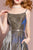 Elizabeth K - Glitter Crepe Scoop Neck A-line Dress GL2673