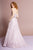Elizabeth K - GL2674 Glitter Crepe Deep Sweetheart A-line Dress In Pink