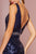 Elizabeth K - GL2675 Sequined V-neck Trumpet Dress In Blue