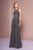 Elizabeth K - Floral Embroidered A-Line Dress GL2680 In Gray