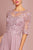 Elizabeth K - GL2681 Half Sleeve Embroidered Illusion Lace Gown In Pink