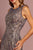 Elizabeth K - GL2684 Embellished Lace Mermaid Dress With Train In Gray
