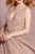 Elizabeth K - GL2687 Deep V-neck Pleated A-line Dress In Pink