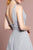 Elizabeth K - GL2687 Deep V-neck Pleated A-line Dress In Silver