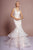 Elizabeth K - GL2689 Embellished Bateau Layered Mermaid Dress In White