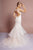 Elizabeth K - GL2689 Embellished Bateau Layered Mermaid Dress In White