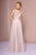 Elizabeth K - GL2692 Embroidered V-Neck A-Line Dress In Purple