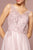Elizabeth K - GL2692 Embroidered V-Neck A-Line Dress In Purple
