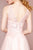 Elizabeth K - GL2693 Beaded Lace A-Line Evening Dress In Pink