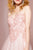 Elizabeth K - GL2694 Embroidered Bodice Glitter A-Line Gown In Pink