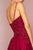 Elizabeth K - GL2694 Embroidered Bodice Glitter A-Line Gown In Red