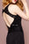 Elizabeth K - GL2695 Embellished Halter Trumpet Dress With Train In Black
