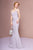 Elizabeth K - GL2696 Beaded Jersey Trumpet Dress In Purple