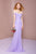 Elizabeth K - GL2697 Off Shoulder Lace Bodice A-Line Gown In Purple