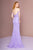 Elizabeth K - GL2697 Off Shoulder Lace Bodice A-Line Gown In Purple