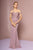 Elizabeth K - GL2697 Off Shoulder Lace Bodice A-Line Gown In Pink