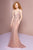 Elizabeth K - GL2701 Embellished Deep V-neck Trumpet Dress In Purple