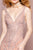 Elizabeth K - GL2701 Embellished Deep V-neck Trumpet Dress In Purple