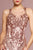 Elizabeth K - GL2702 Sequined Halter Trumpet Dress In Pink