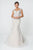 Elizabeth K - GL2822 Jewel Embroidered Sweetheart Trumpet Gown In White and Neutral