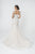 Elizabeth K - GL2822 Jewel Embroidered Sweetheart Trumpet Gown In White and Neutral