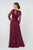 Elizabeth K - GL2825 Embellished V-neck Chiffon A-line Dress In Red