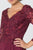 Elizabeth K - GL2825 Embellished V-neck Chiffon A-line Dress In Red