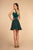 Elizabeth K - GS1601 Jeweled Deep V-neck A-line Dress In Green