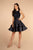 Elizabeth K - GS1603 Strappy Tiered A-Line Cocktail Dress In Blue
