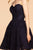 Elizabeth K - GS1611 Strapless Jeweled Lace A-Line Dress In Blue