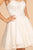 Elizabeth K - GS1611 Strapless Jeweled Lace A-Line Dress In White