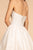 Elizabeth K - GS1611 Strapless Jeweled Lace A-Line Dress In White