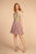 Elizabeth K - GS1615 Gilt-Embroidered High Halter Chiffon Dress In Pink